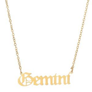 18K Gold Plated Gemini Zodiac Necklace
